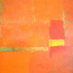 Elisa Pasquel, “Espacio naranja”, 2005. Encaustica